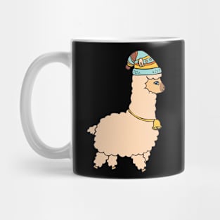 Cute Alpaca with a hat. Mug